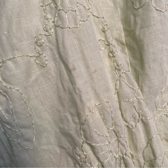 Vintage Ecologie linen blouse floral details - Picture 6 of 6